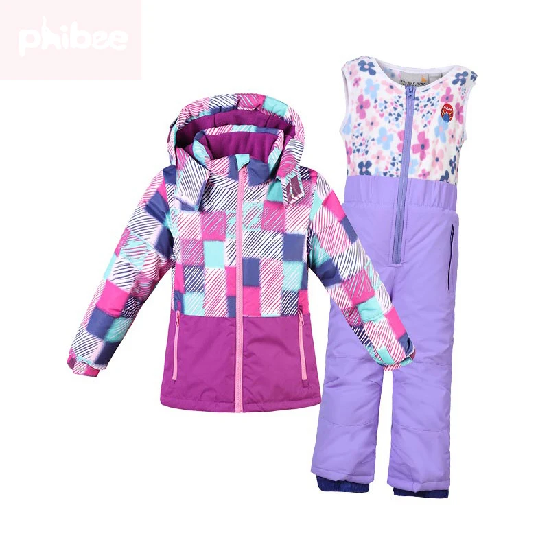 Зимние Детские утепленные лыжные костюмы для мальчиков и девочек, верхняя одежда, двойная Лыжная теплая спортивная одежда, водонепроницаемая ветрозащитная куртка