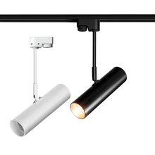 3 Вт/5 Вт/7 Вт/12 Вт/15 Вт светодиодный удара потолочный светильник картина прожектор rail Регулируемые светильники Регулируемый лампа магазин черный/белый корпус