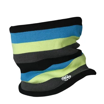 

Outdoor Knitted Cycling Face Mask Winter Sport Double-deck Polar Fleece Striped Windproof Warm Neck Ski Bicycle Loop Scarf