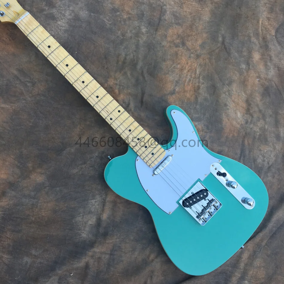 

Free shipping Factory custom good Sound effect new guitar fingering custom made 6 strings musical NO.1 turquoise Color gift