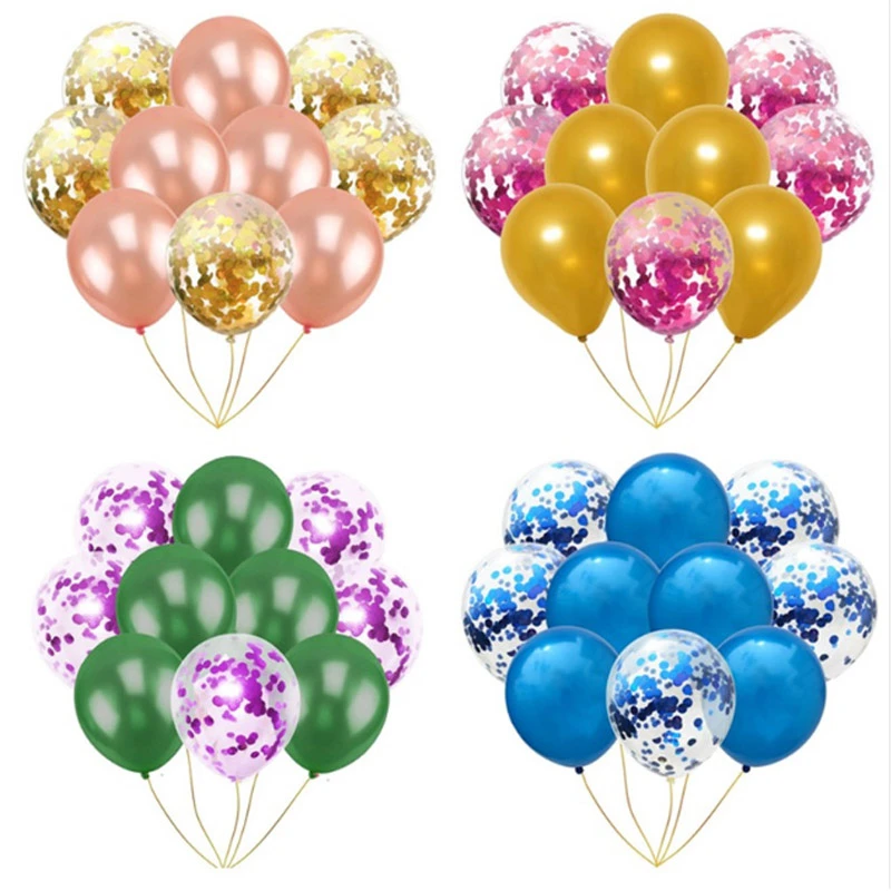 

12 inch latex wedding helium balloon confetti balloon birthday party party decoration adult children Globos supplies 10 pieces