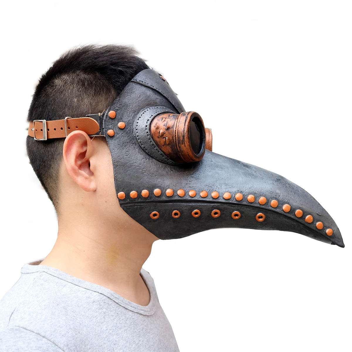 Price Hot Steampunk accessories Plague bird doctor latex mask Punk middeleeuws cosplay masks halloween costume for women men Adult