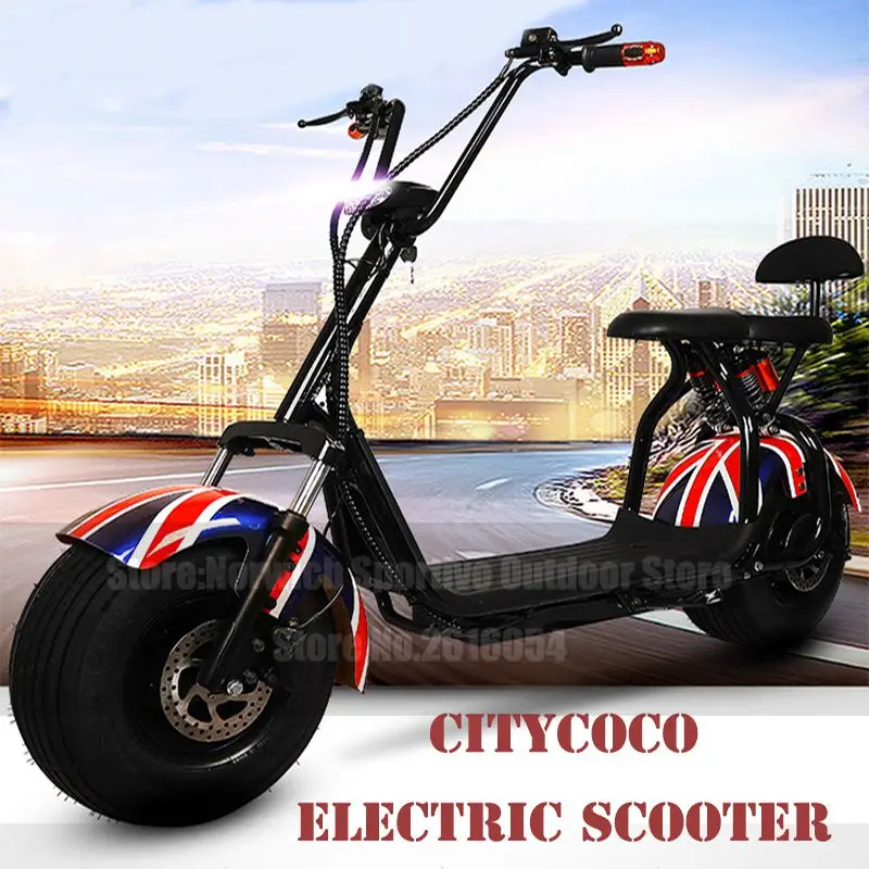 Citycoco шины 1000 Вт бесщеточный двигатель два сиденья гидравлические амортизаторы