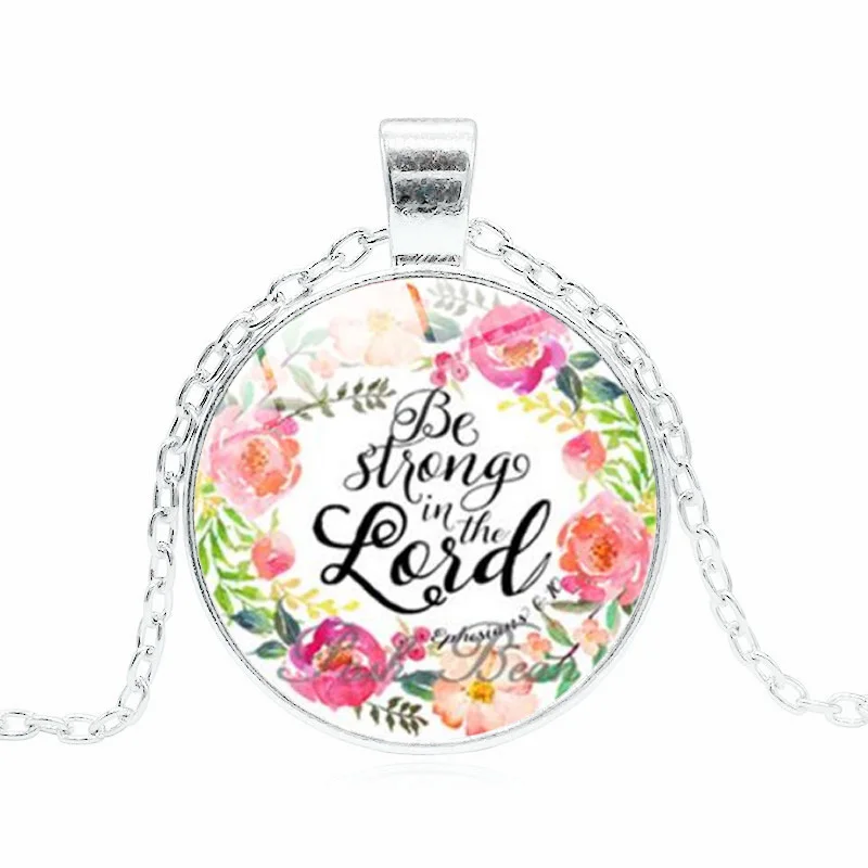 Be Strong In The Lord Ephesians 6:10 христианские зеркальные украшения со стеклянным