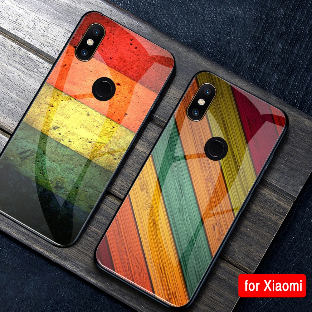 

FinderCase for Xiaomi Mix 2s Case Tempered Glass Hard Back Colorful Strips Cover for Xiaomi Mi 8 9 SE lite Mix 2 2s 3 Max 3