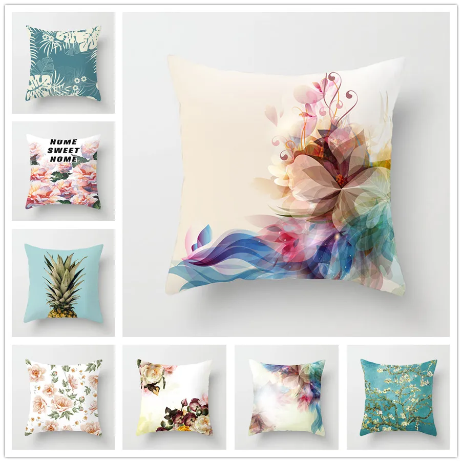 

45x45 Pillowcase Square Pillow Cover Cushion Case Toss Hidden Zipper Closure Pillows Pattern For Bedroom Living Room 042-21
