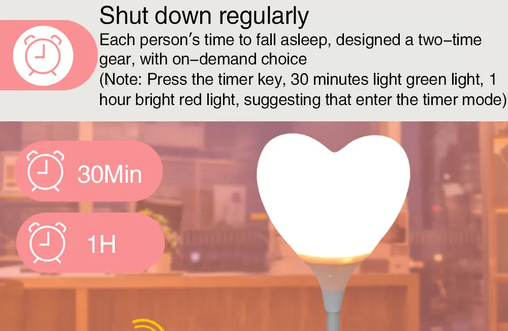 Светодиодная зарядная декоративная лампа Usb Ночной светильник с дистанционным управлением любящее сердце Новинка Детский 3D атмосферный светильник прикроватный подарок для девочки сенсорные лампы