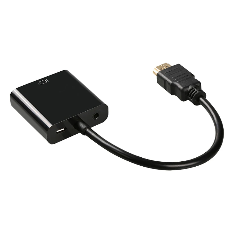 Высококачественный адаптер hdmi-vga штекер в конвертер с разъемом адаптер 1080 P HD цифровой аналоговый видео аудио для ПК ноутбука планшета