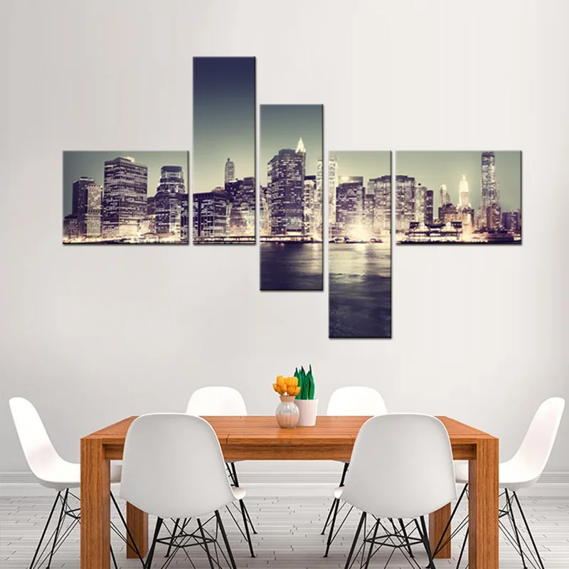 L5080 Urban nightscape decoration painting (3)
