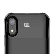 Для iphone XS аккумулятор max зарядное устройство чехол умный цифровой дисплей беспроводной зарядный чехол банк питания для iphone XR XS X Аккумулятор Чехол