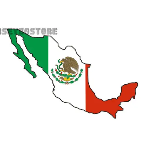 

Mexico Mexican Map Flag Coat of arms Decal Sticker Car Vinyl Reflective Glossy high quality