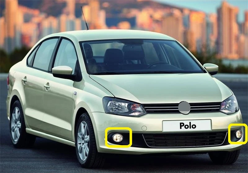 Для VW Polo Vento седан 2011 2012 2013 передний галогенный противотуманный светильник противотуманная фара+ решетка и ремни в сборе