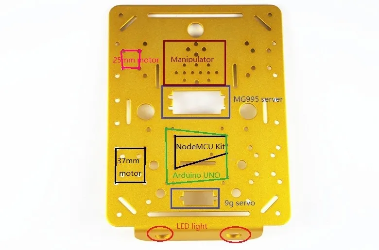 DIY T300 nodemcu Алюминий сплав металла стены-E танк трек Caterpillar шасси умный робот комплект