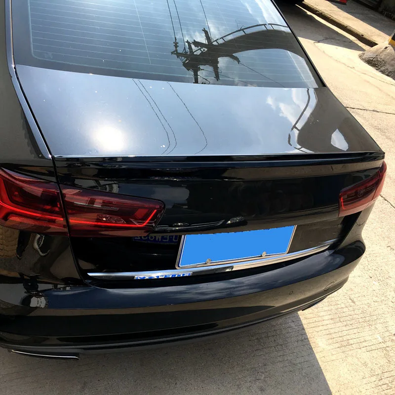 Для Audi A6 C7 2012 2013 задний багажник надрезаемая подкладка, abs Материал грунтовка Цвет для хвостовой части автомобиля декоративное крыло