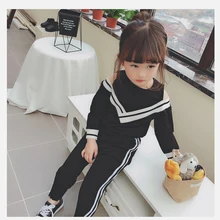 Новинка года; сезон весна; модный костюм для девочек; топ+ штаны; комплект из 2 предметов