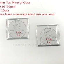 10 шт Плоские минеральные часы стекло/кристалл 1,0 мм толщиной 16~ 50 мм Размер