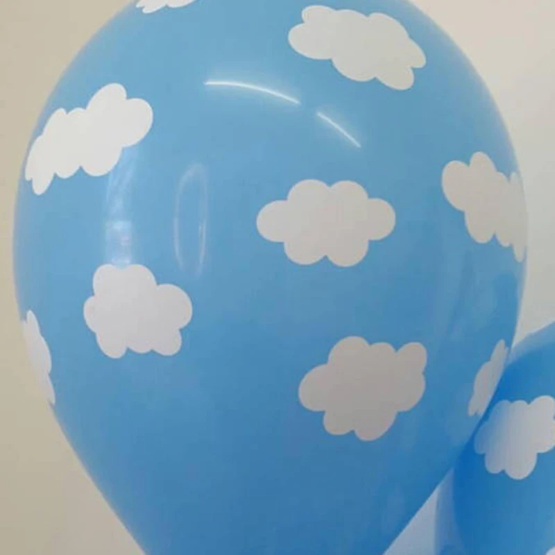 10 шт. 12 дюймов Круглый печатные облака розовый синий латексный шар детский душ Decorate1ST один день рождения шарик детская игрушка шары