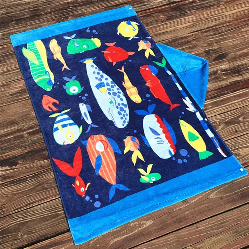 Детское пляжное полотенце с капюшоном и рисунком; хлопковое банное полотенце с динозавром и русалкой; Детское Пончо для купания и бассейна; полотенце-накидка toalla MT3 - Цвет: C