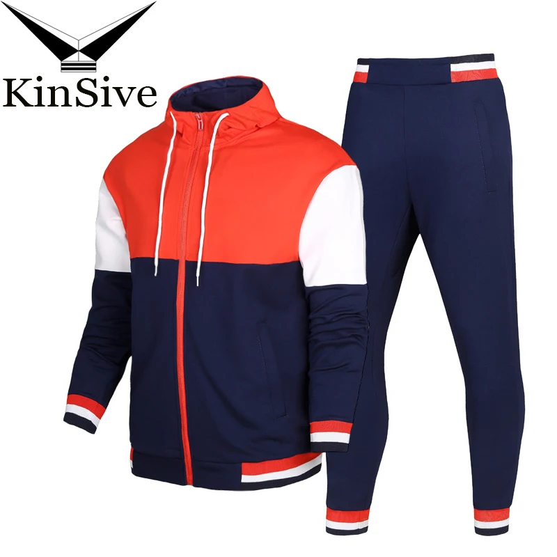 

Brand New Men Set Fashion Autumn Spring Sporting Suit Sweatshirt +Sweatpants Mens Clothing Two Pieces Sweat Sets Slim Tracksuit