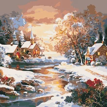 Теплые домашние картины по номерам DIY живопись по номерам ручная роспись маслом гостиная домашнее произведение искусства, Декор настенный