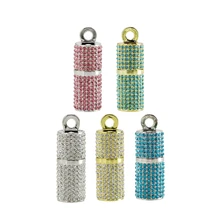 New Bling Diamond Cylindrical USB Flash Drive necklace jewelry Pen Drive 32GB 16GB 8GB 4GB Memory Stick USB 2.0 Flash disk 64GB
