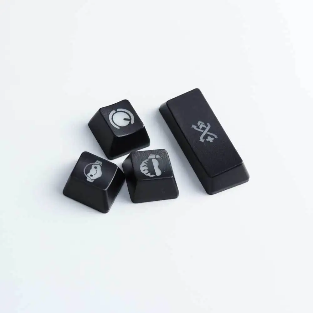 para Overwatch Gamer, teclado mecânico, Shine-Through Keycaps, OW, preto, 4 PCs Set