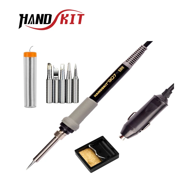 Handskit 12 В DC паяльник Электрический с 5 паяльниками подставка держатель провода