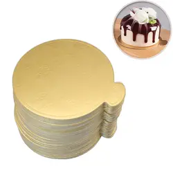 100 шт./компл. круглый мусс торт доски золото бумага кекс десерт отображает лоток свадьба день рождения торт декоративная выпечка комплект