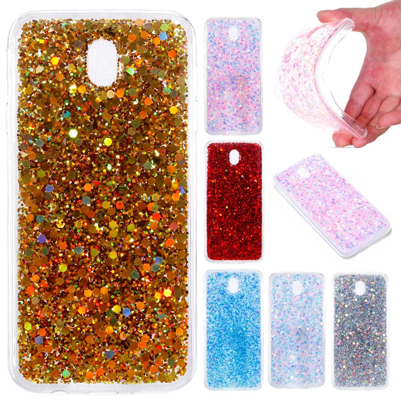 

For Samsung J7 2017 J730F Shining Case Silicone TPU Frame Colored Shiny Glitter Back Cover Phone Case for Samsung Galaxy J7 2017