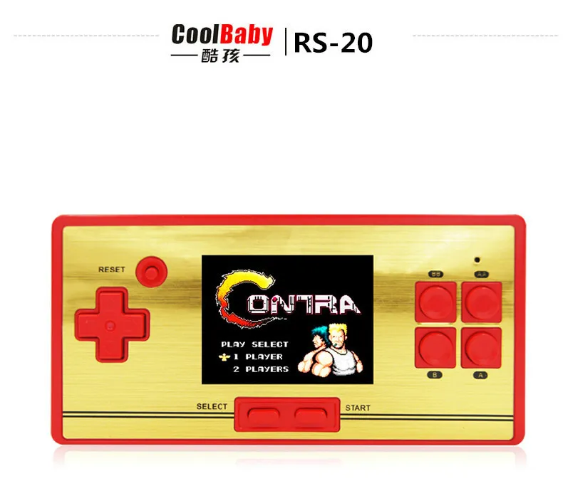 Coolbaby RS-20 Built 600 different games 2.6 inch screen Children's game 8BIT handheld color tetris | Электроника