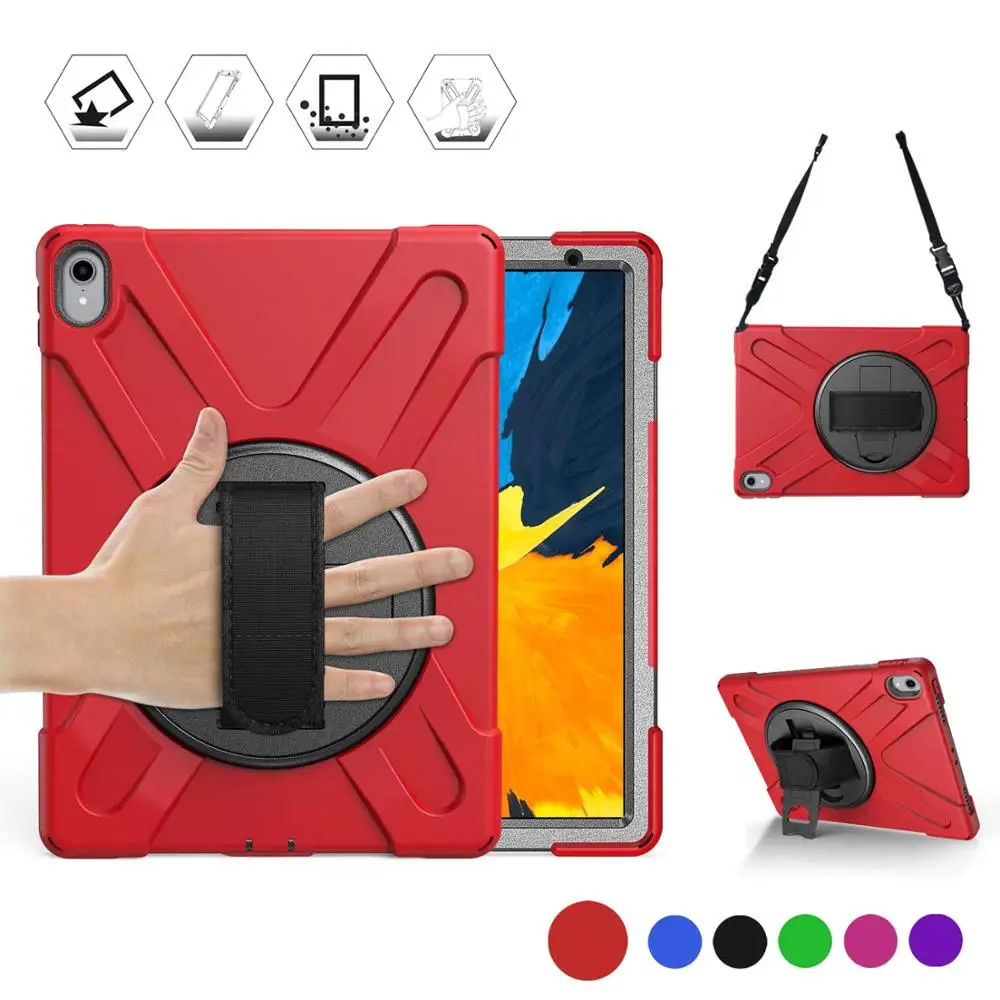 

Conelz For iPad Pro 11'' Case Three Layer Shockproof Case with 360' Kickstand Hand Strap Shoulder Strap for iPad Pro 11 Inch
