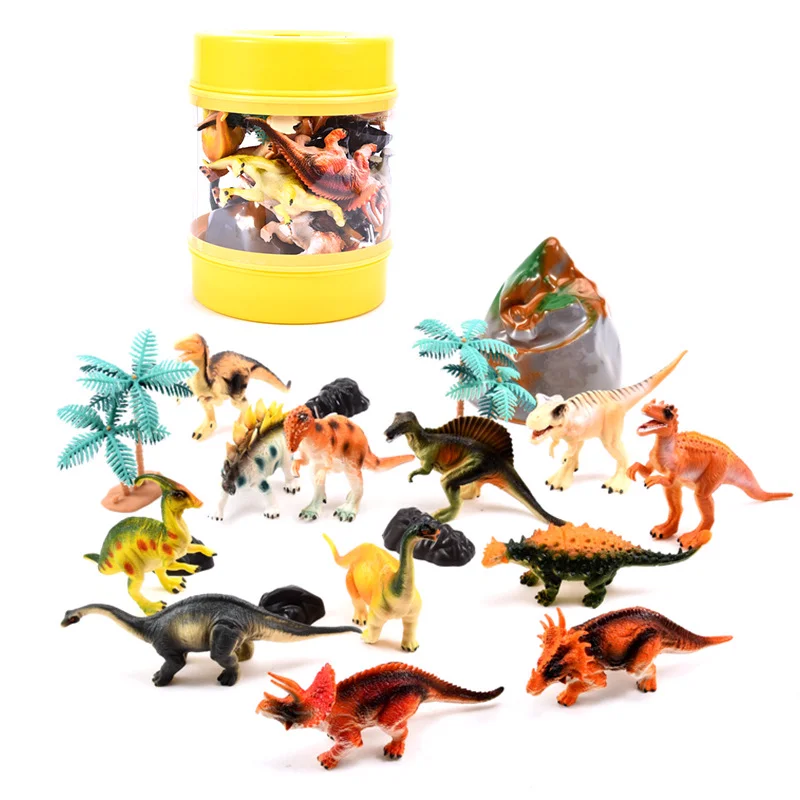 

Dinosaur Model Toys Barreled Simulation Dinosaur Tyrannosaurus Stegosaurus Children Puzzle Toy Gifts