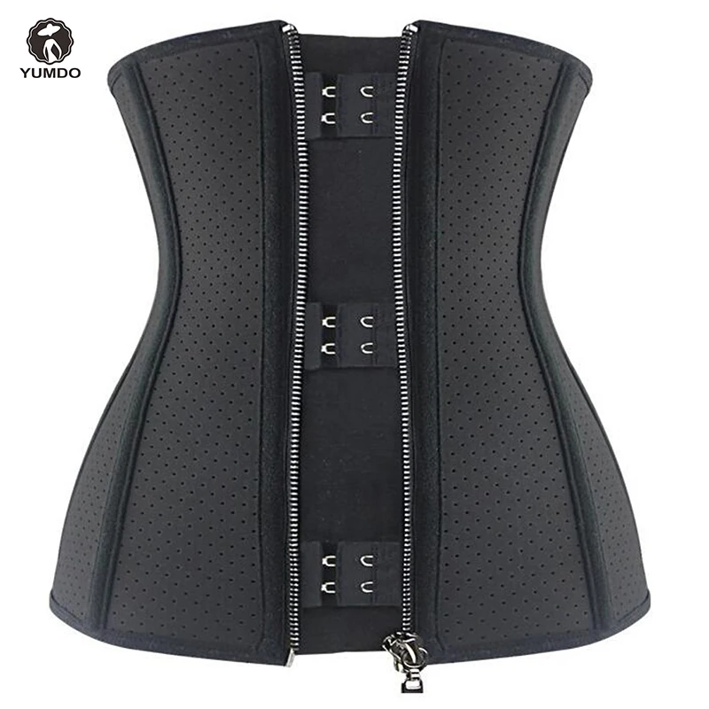 YUMDO Summber Breathable Tummy Control Shapewear Zip Underbust Latex
