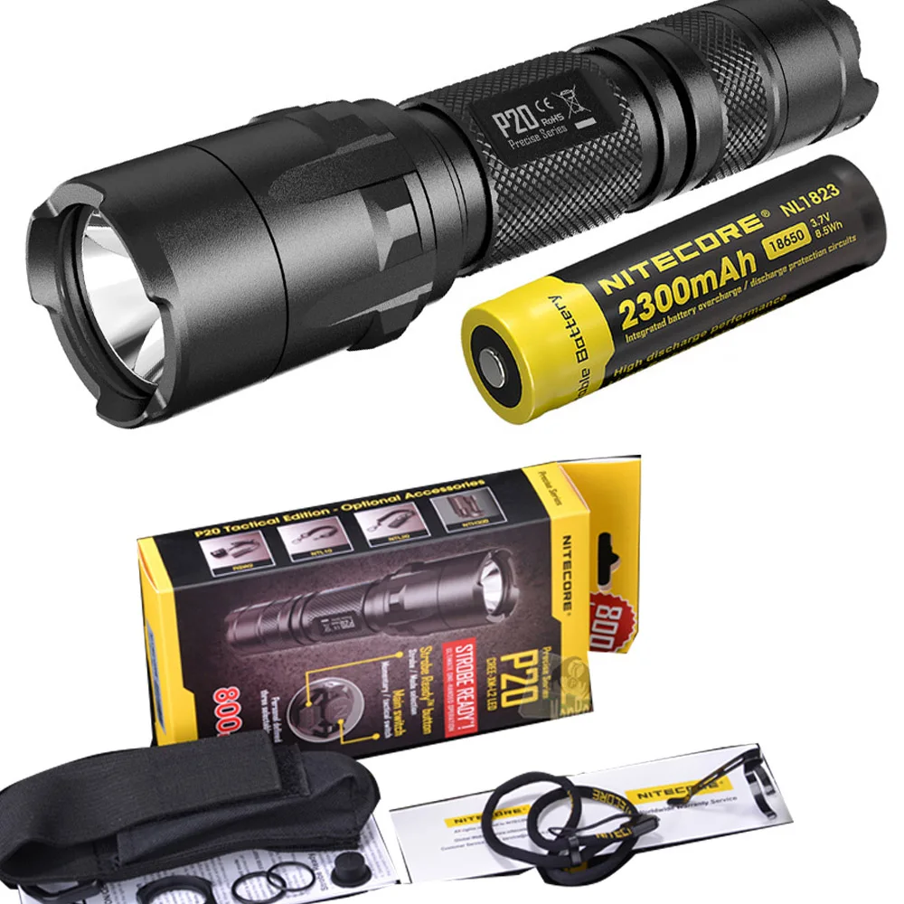 Фонарик NITECORE P20 CREE XM L2 (U2) светодиодный макс. 2300 лм двойной переключатель|Фонарики