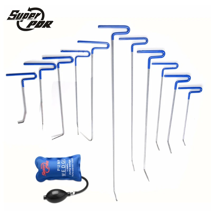 

Profession PDR Rods Hooks Car Crowbar Pump Wedge PDR Auto body repair Toolkit Paintless Dent Repair Tools Dent Removal Tools