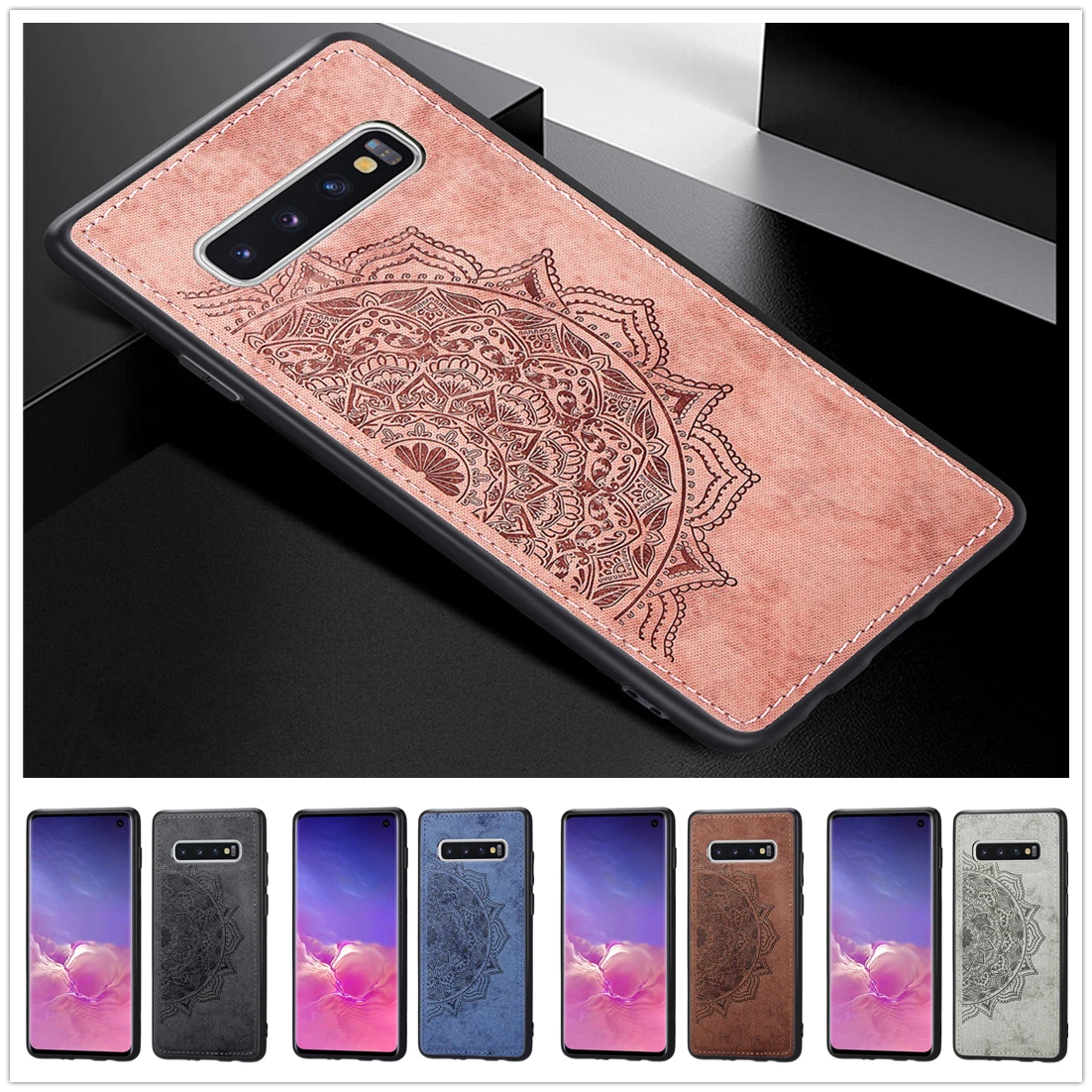 

for Samsung Galaxy S7 Edge S9 S8 Plus Note 9 8 M10 20 A30 A40 A50 A70 Cases Hard Cover Cloth Car Adsorption Shockproof 3D Coque