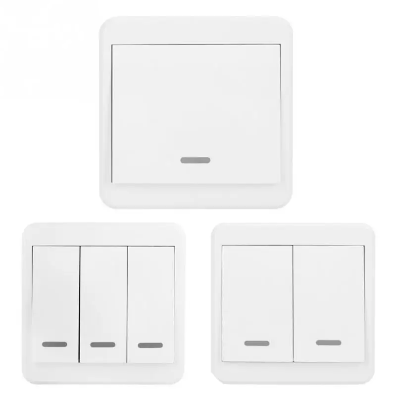 

Wireless Press Smart Switch Panel Support For ALEXA Google home AC90-250V 1 2 3 Gang Panel Press Button Switch Kit