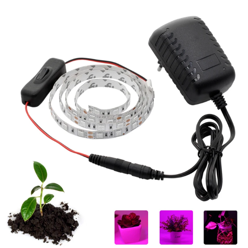 Waterproof 300LED 5M Plant Grow Lights Red Blue 31 Lamp Strip With
