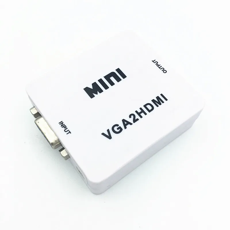 MINI 1080 P VGA a HDMI adaptador VGA2HDMI conector convertidor con Audio para PC Laptop a HDTV proyector