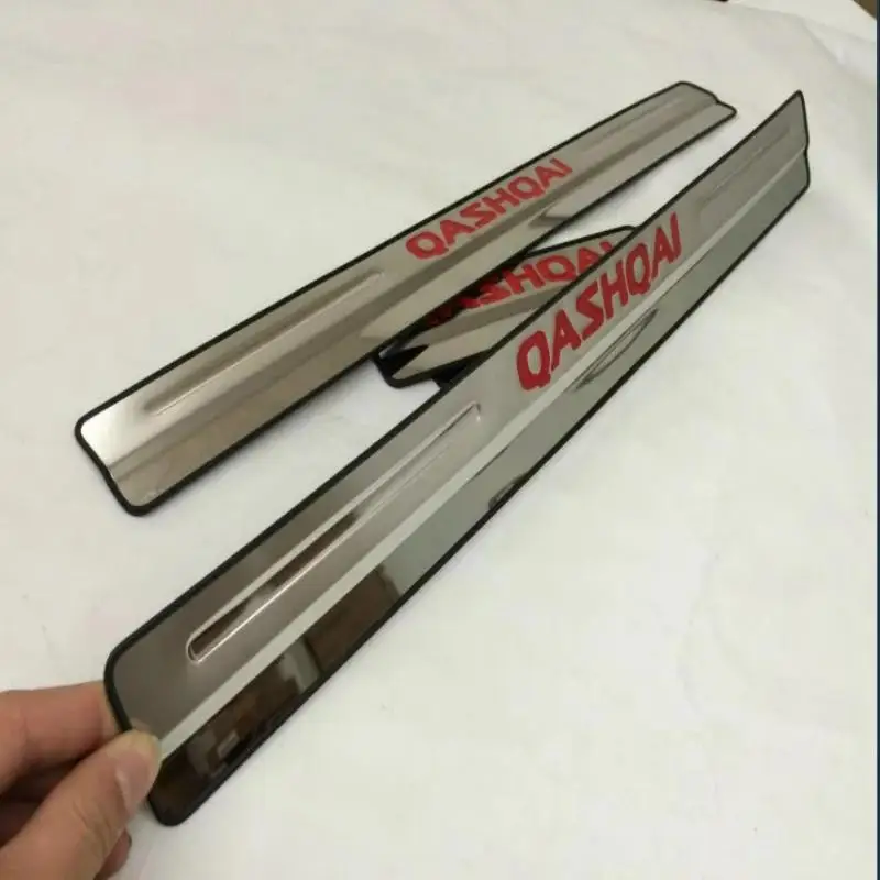 Car Accessories For Nissan Qashqai Door Sill J11 Scuff Plate <br />Stainless Steel Door Sills Pedal Car Styling Sticker 2015 2017 2019-in <br />Chromium Styling from Automobiles 