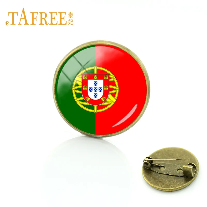 

TAFREE National Flag Glass Badge Bag Decor Brooch Children/Girl Clothes Badge Decorative Scarf Lapel Pin FG75