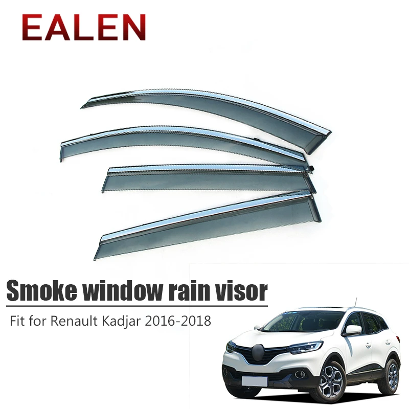 EALEN For Renault Kadjar 2016 2017 2018 Styling ABS Vent Sun Deflectors