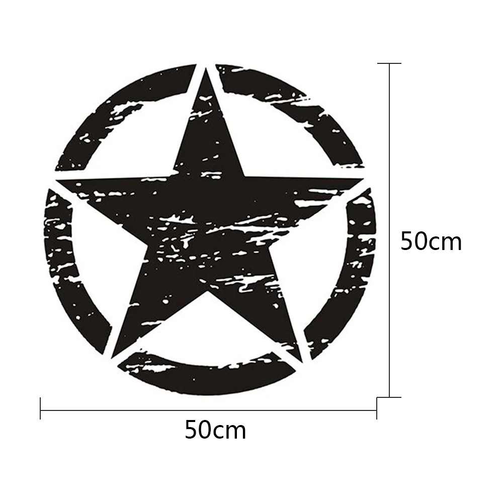 50x50 см большая наклейка s Cars Army Star для джипа Наклейка Большая виниловая Военная