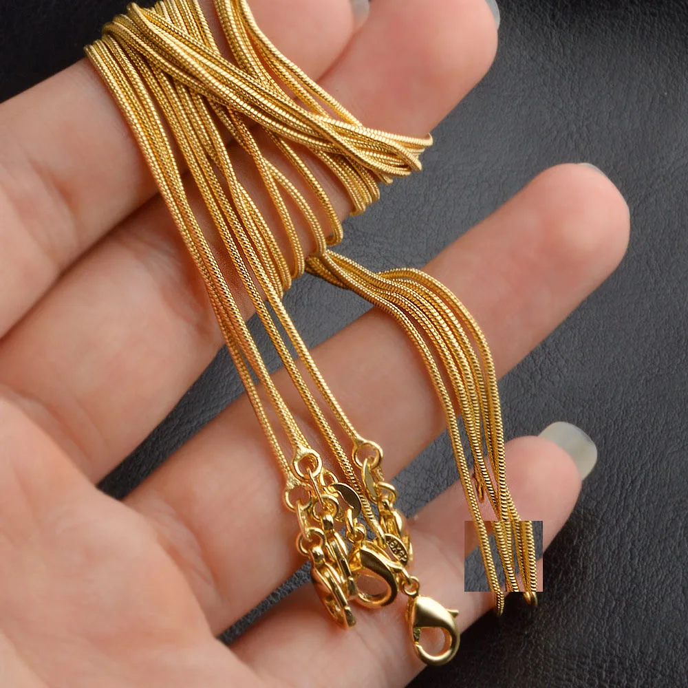 

10pcs/lot 2mm 45cm/50cm/55cm/60cm Length Stainless Steel Tabular Snake Chain Necklace Fashion Chain With Lobster Clasp