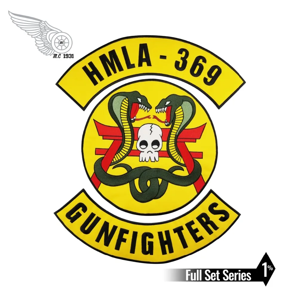 Змея Gunfighters вышитые патчи полный обратно панк для одежды MC байкер|embroidered patch|fashion