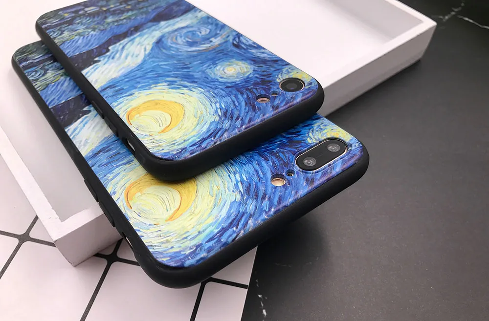 Чехол для iPhone 11 Pro, чехол для iPhone 5, 5S, 6, 6 S, 7, 8 Plus, X, XS, Max, Van Gogh, чехол для iPhone 7, мягкий чехол из ТПУ для iPhone XR, чехол