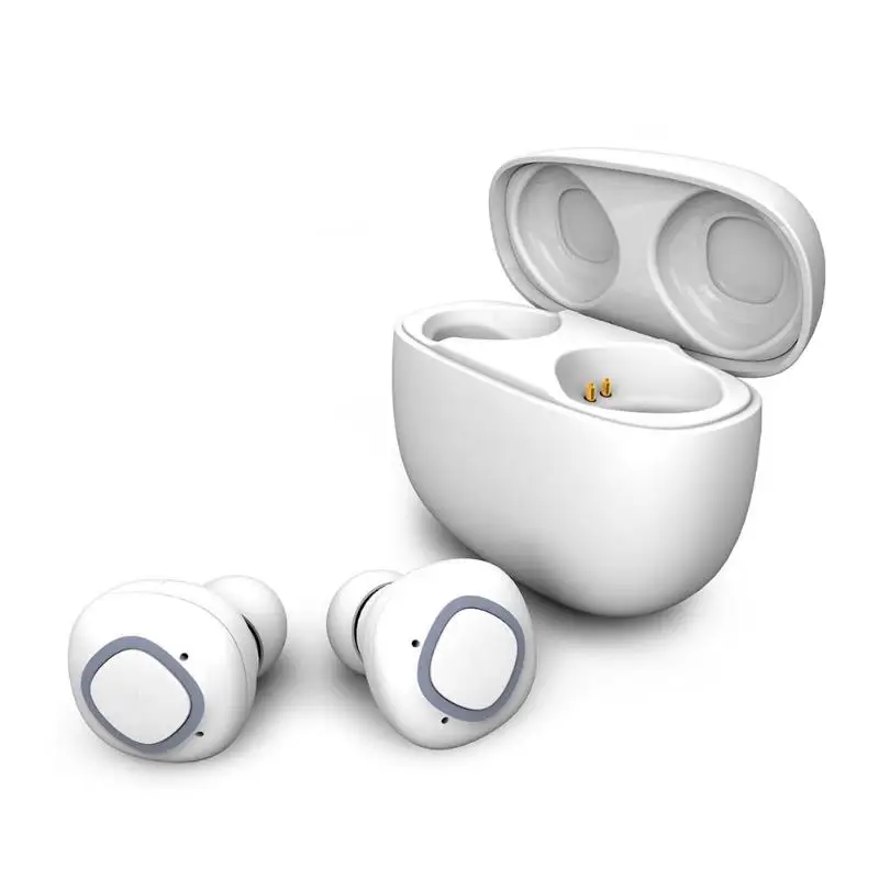 WHITE V09 TWS Мини Bluetooth наушники беспроводные наушники BT4.2 сенсорный контроль водонепроницаемые глубокие стереонаушники бас с зарядным чехлом - Цвет: WHITE