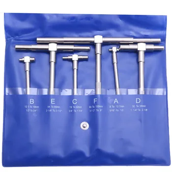 

6Pcs Telescopic Gauge Set Micrometer Measurement Bore Engineers Kits 8-150mm