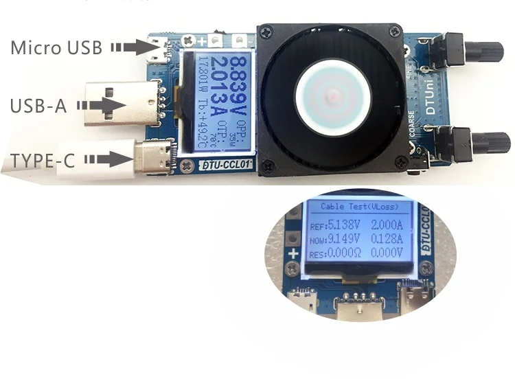 

35W constant current Dual adjustable electronic load QC2.0/3.0 triggers data cable usb Battery tester voltmeter aging discharge