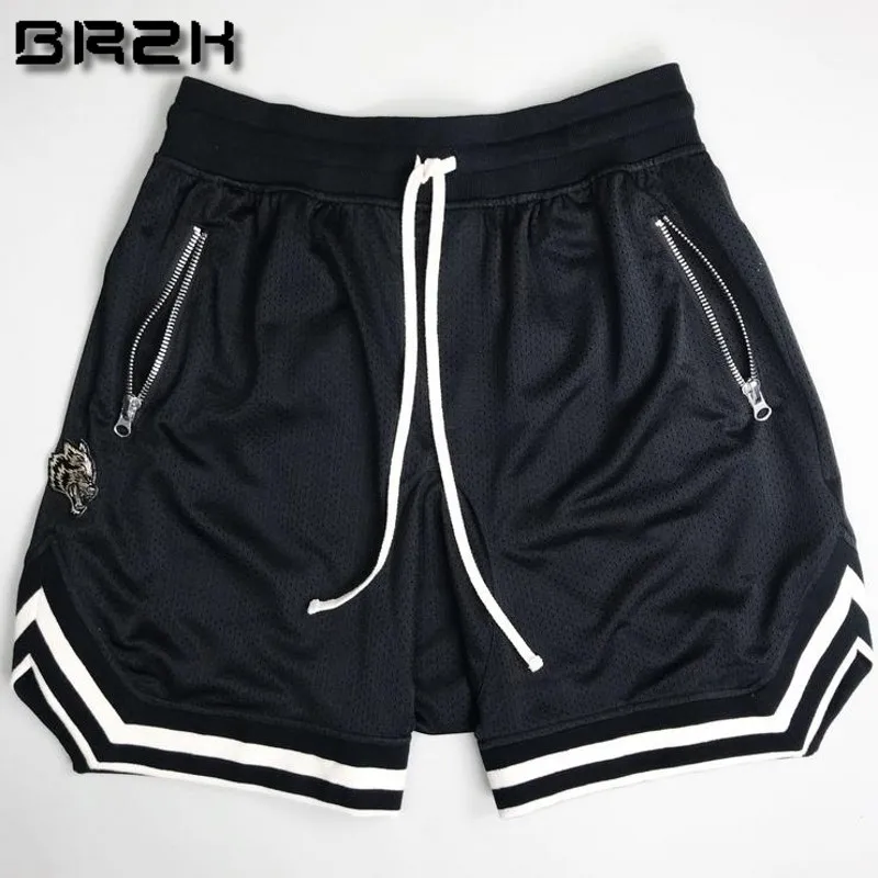

Brand Shorts Mens Bodybuilding Fast Dry Boardshorts Joggers Knee Length Sweatpants Summer Male Gyms Fitness Workout Beach Short